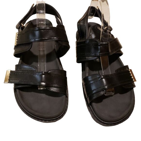 ASOS Falon Chunky Black Multi Strap Buckle Sandals - size 11 - Picture 2 of 8